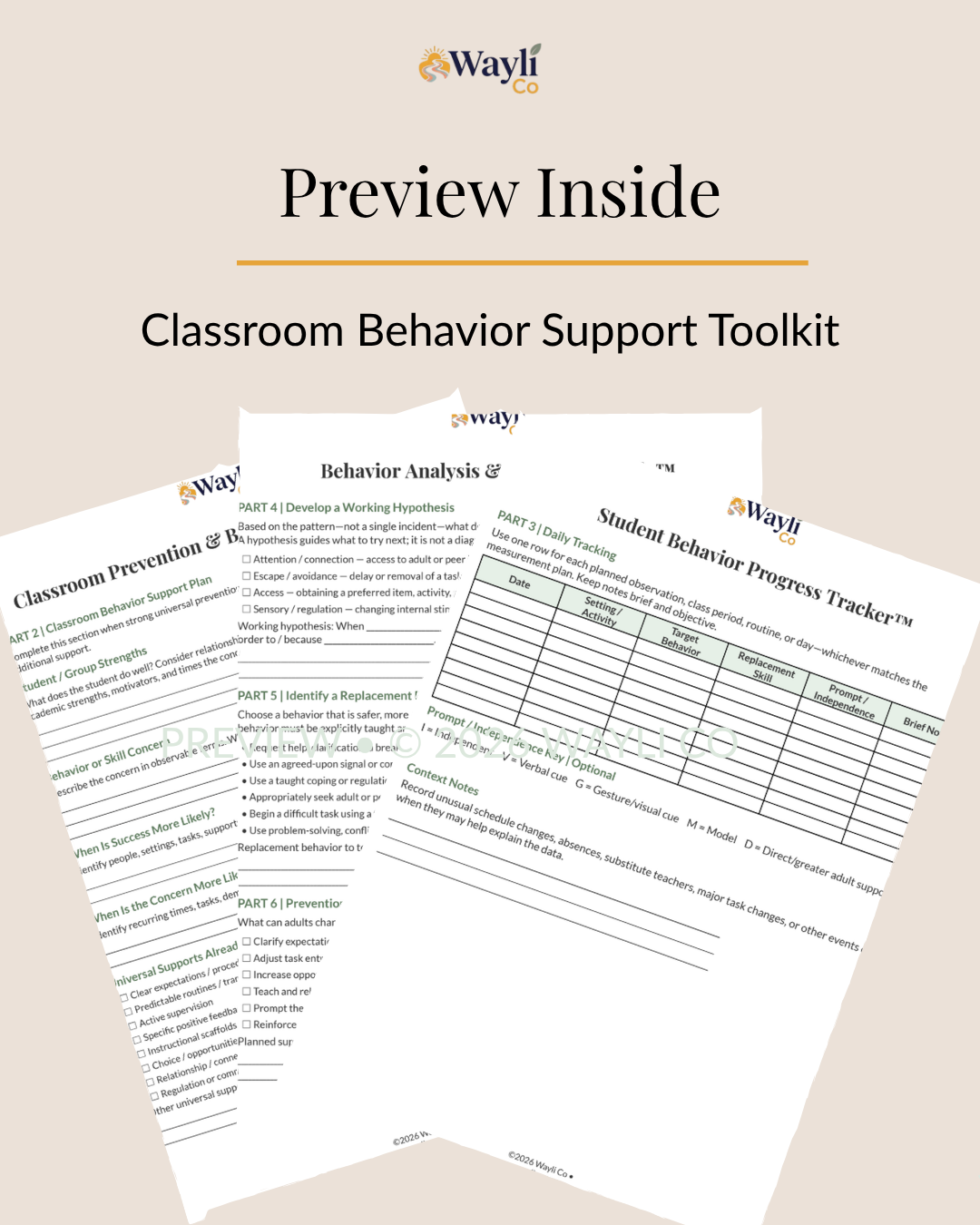 Classroom Behavior Support Toolkit