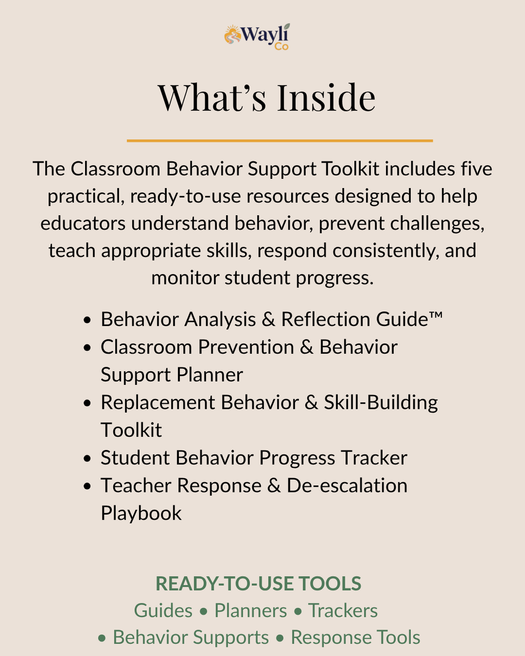 Classroom Behavior Support Toolkit