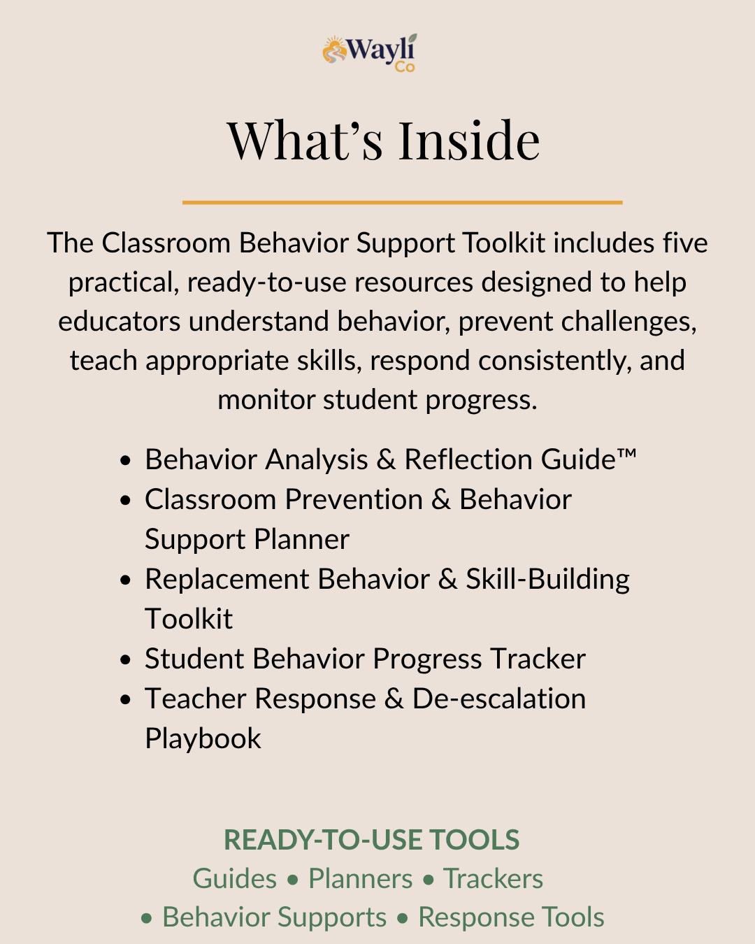 Classroom Behavior Support Toolkit