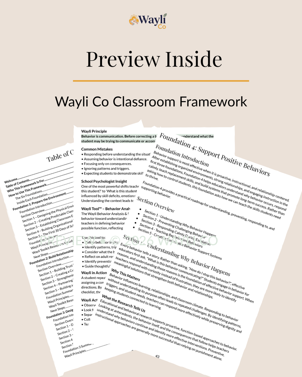 Wayli Co Classroom Framework