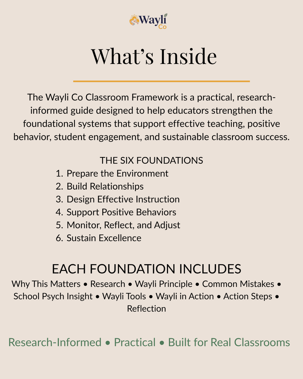 Wayli Co Classroom Framework