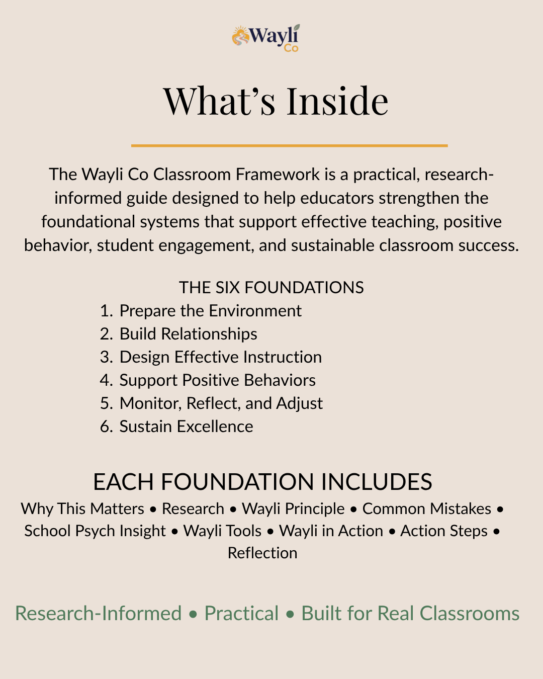 Wayli Co Classroom Framework