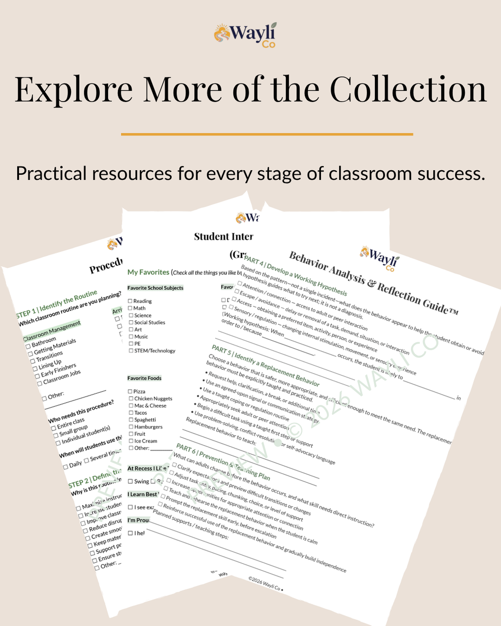 Wayli Co Classroom Framework Complete Collection