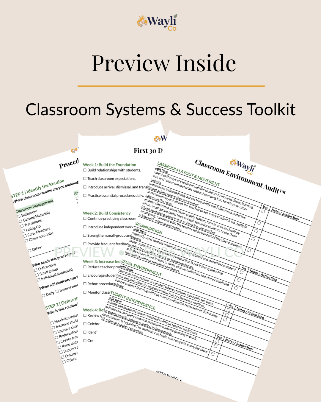 Classroom Systems & Success Toolkit