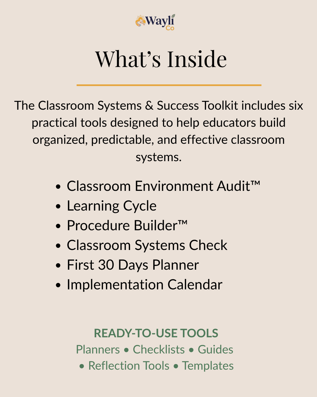 Classroom Systems & Success Toolkit