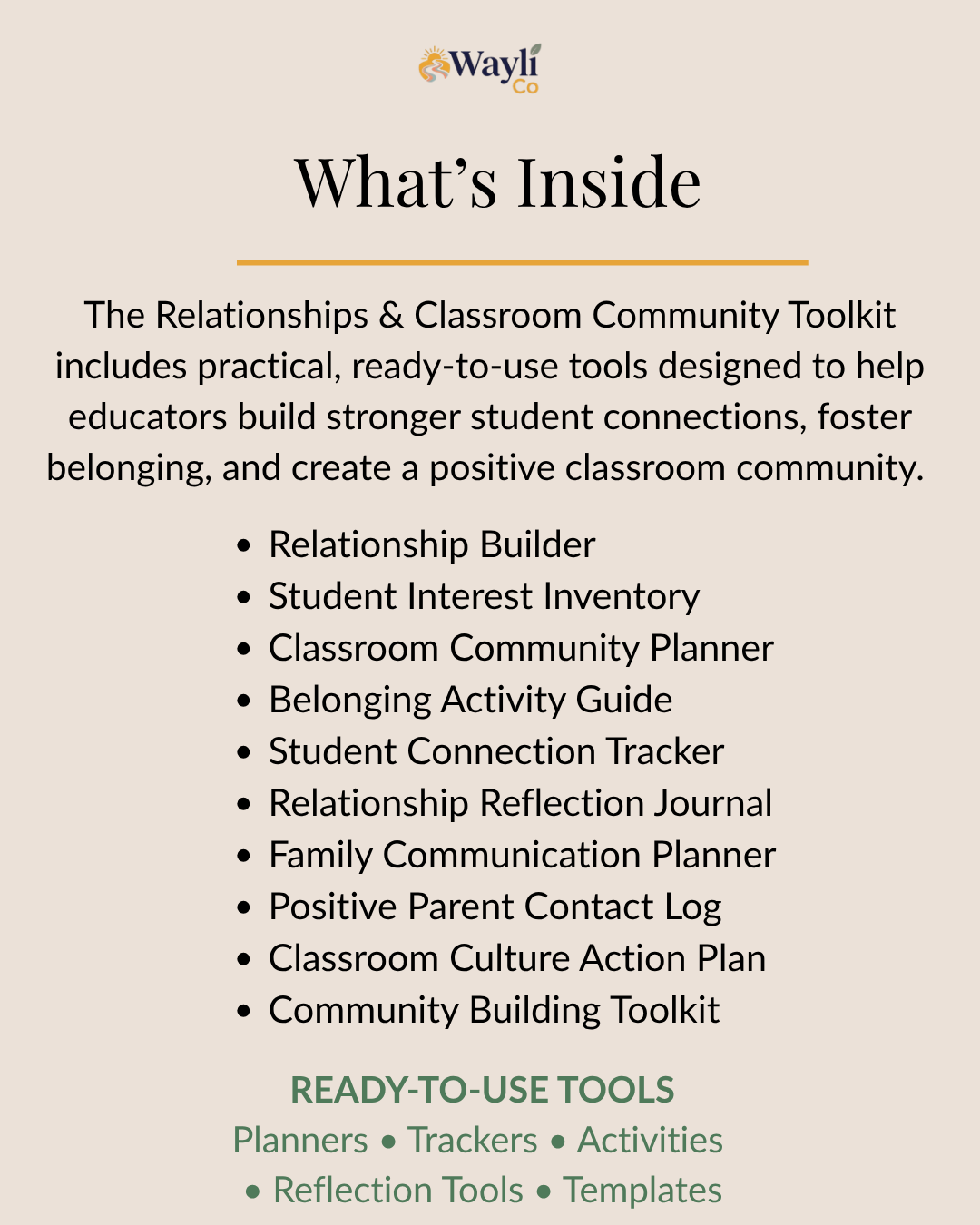 Relationships & Classroom Community Toolkit