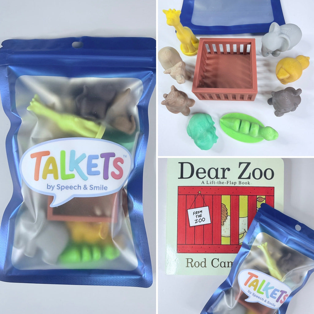 Dear Zoo Story Prop Set | Mini Animal Story Objects | Speech Therapy Story Retell Props Talkets™ Mini Objects