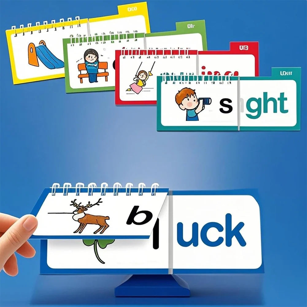 Word Family Build Book – Kindergarten Sight Word and Phonics Flash Cards Flip Activity