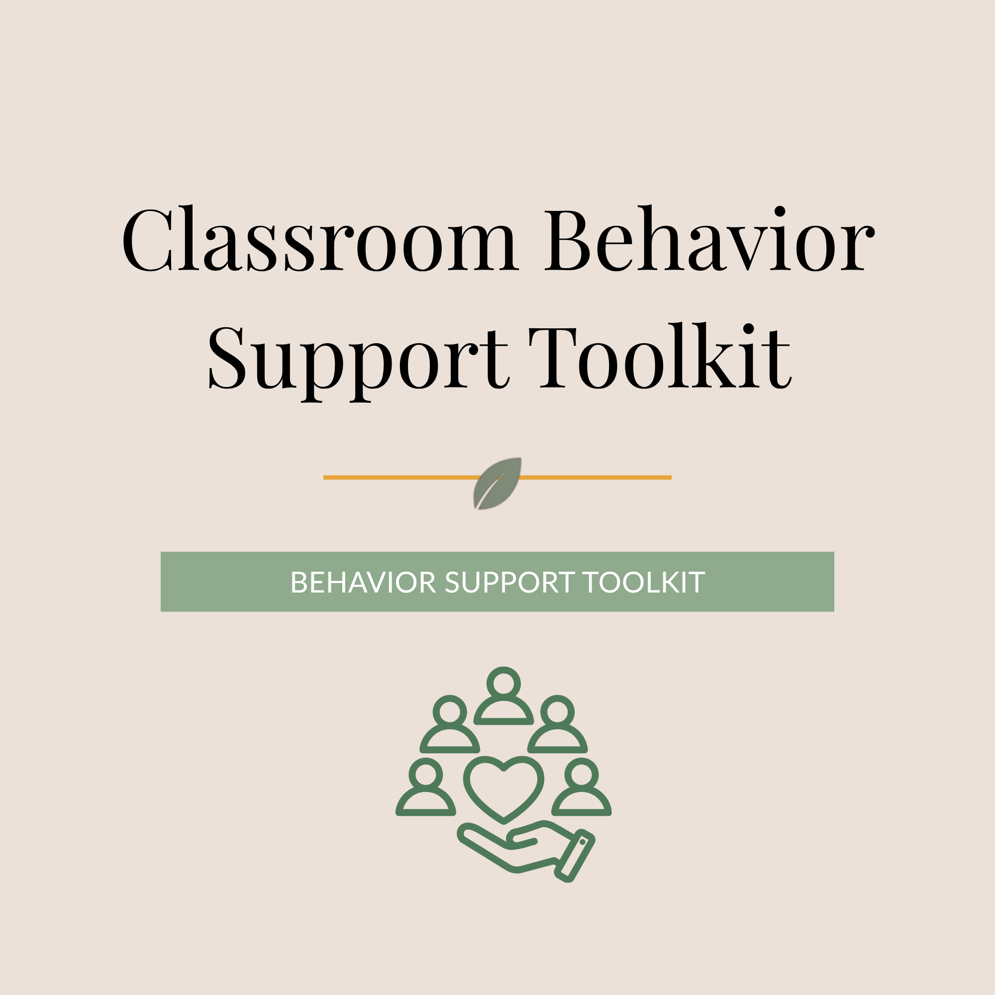 Classroom Behavior Support Toolkit
